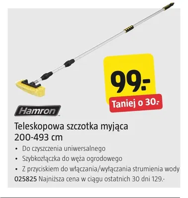 Teleskopowa szczotka myjąca 200-493 cm Hamron promocja w Jula