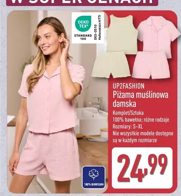 Piżama muślinowa damska UP2FASHION promocja w Aldi