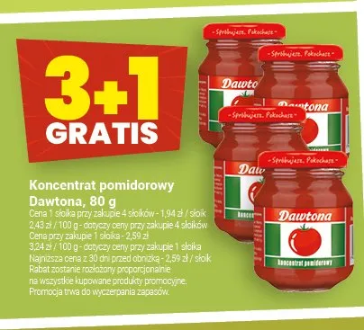 Koncentrat pomidorowy Dawtona promocja w Twój Market