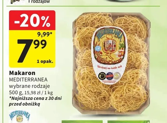 Makaron Mediterranea promocja w Intermarche