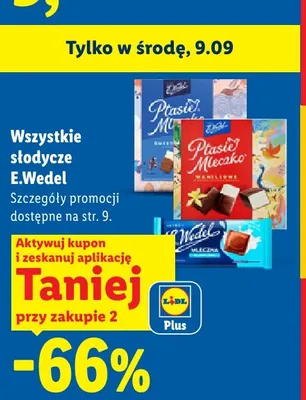 Ptasie Mleczko waniliowe E.Wedel promocja w Lidl