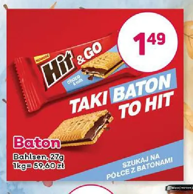 Baton Hit & GO Bahlsen promocja w Bliski