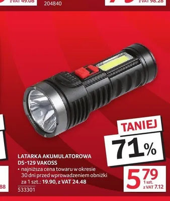 Latarka akumulatorowa Vakoss DS-129 promocja w Selgros