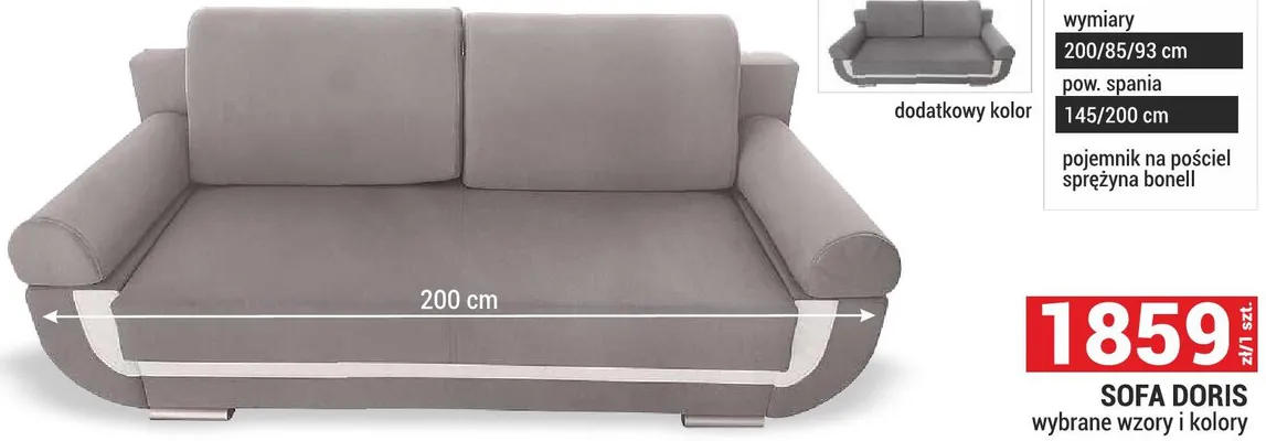 Sofa Doris promocja w Merkury Market