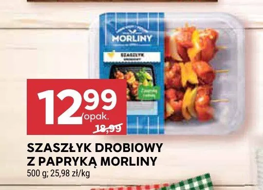 Szaszłyk drobiowy z papryką Morliny promocja w Stokrotka