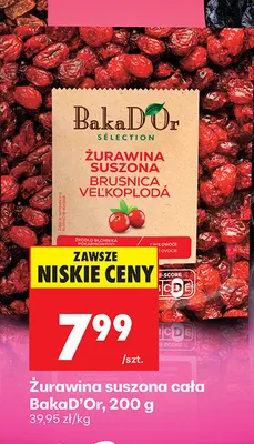 Żurawina suszona cała BakaD'Or promocja w Biedronka