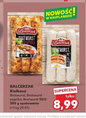 Kiełbasa Bratwurst Balcerzak promocja w Kaufland