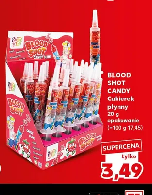 Cukierek płynny Blood Shot Candy promocja w Kaufland