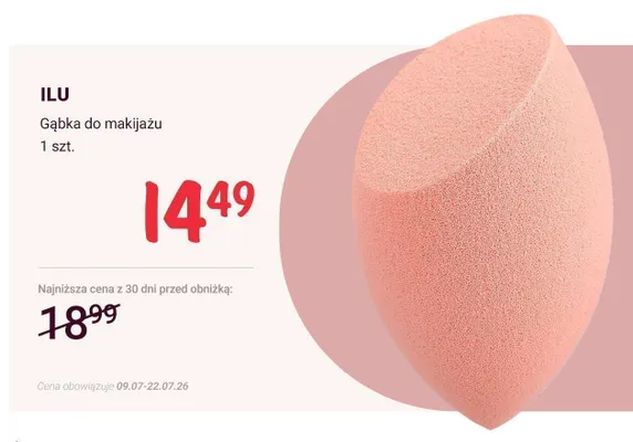 Gąbka do makijażu ILU promocja w Rossmann