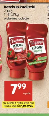 Ketchup Pudliszki Łagodny promocja w Delikatesy Centrum