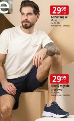 Szorty męskie dresowe roz. M-3XL mix wzorów i kolorów promocja w Leclerc