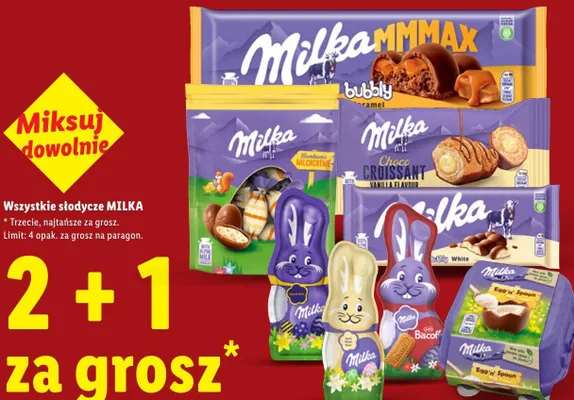 Słodycze 2+1 za grosz promocja w Lidl