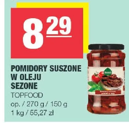 Pomidory suszone w oleju sezone promocja w SPAR