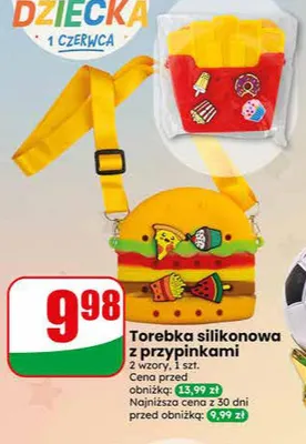 Torebka silikonowa z przypinkami promocja w Dino