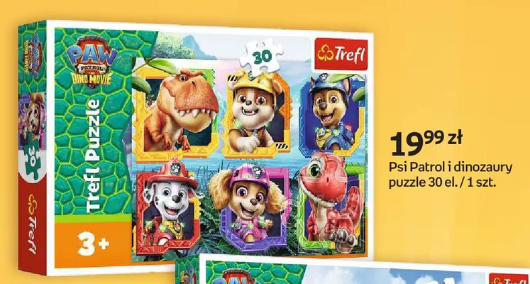 Puzzle Psi Patrol i dinozaury Trefl 30 el. promocja w Empik