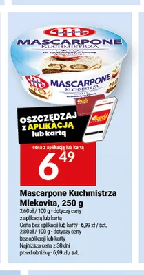 Mascarpone Kuchmistrza Mlekovita promocja w Twój Market