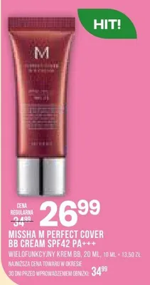 Wielofunkcyjny krem BB SPF42 PA+++ M perfect cover BB cream promocja w Drogerie Natura