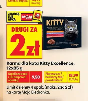 Karma dla kota Kitty Excellence 12-pak promocja w Biedronka