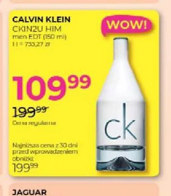 Woda toaletowa Calvin Klein CKIN2U Him promocja w Drogerie Jawa
