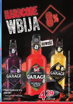 Piwo Garage Hardcore Watermelon & Lime Punch promocja w Selgros