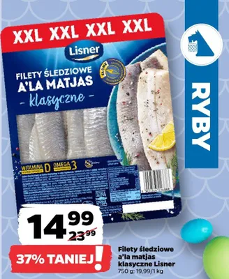 Filety śledziowe a'la matjas klasyczne XXL Lisner promocja w Netto