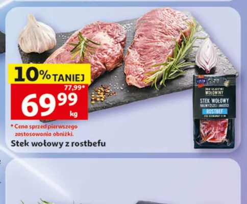 Stek wołowy z rostbefu promocja w Auchan