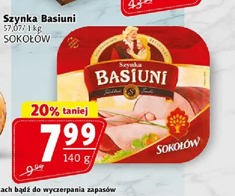 Szynka Basiuni Sokołów promocja w Prim Market