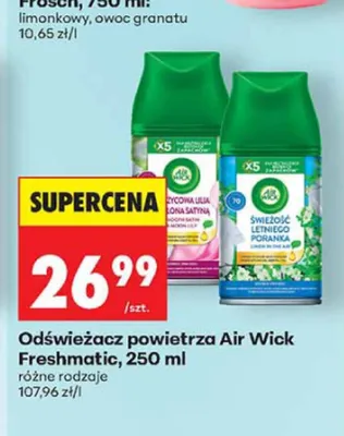 Odświeżacz powietrza Air Wick Freshmatic Księżycowa Lilia i Jedwabna Satyna promocja w Biedronka