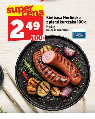 Kiełbasa Morlińska z piersi kurczaka Morliny promocja w TOPAZ