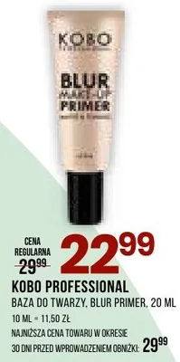 Baza do twarzy Blur Primer Kobo Professional promocja w Drogerie Natura