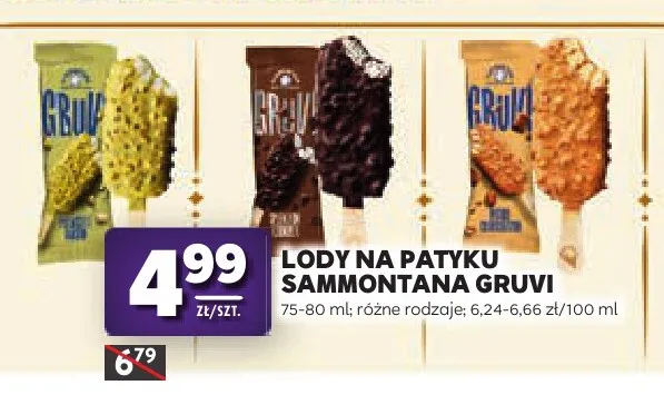 Lody na patyku Sammontana Gruvi promocja w Stokrotka