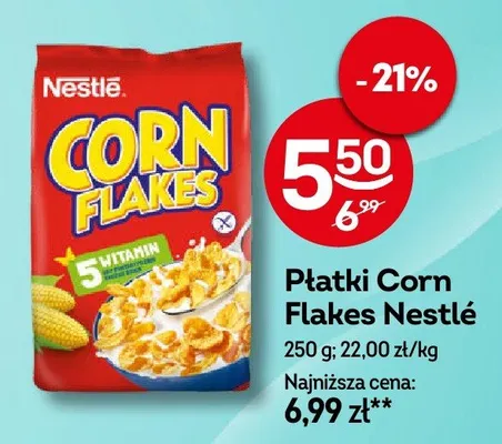 Płatki Corn Flakes promocja w Żabka