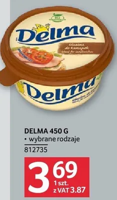 Margaryna Delma wybrane rodzaje promocja w Selgros