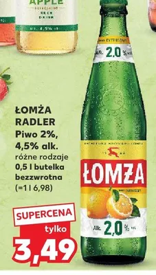 Piwo Łomża Radler promocja w Kaufland