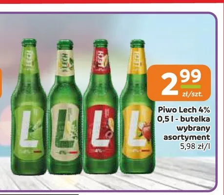 Piwo Lech 4% promocja w Gama