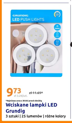 Wciskane lampki LED Grundig promocja w Action