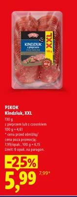 Kindziuk XXL z pieprzem Pikok promocja w Lidl
