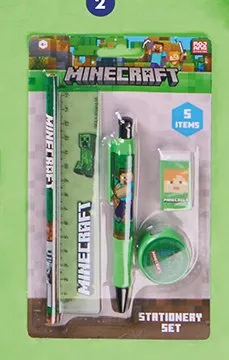 Zestaw piśmienniczy Minecraft 5 elementów promocja w Biedronka