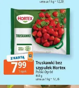 Truskawki bez szypułek Hortex promocja w Leclerc