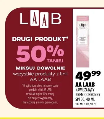 Nawilżający krem ochronny SPF50 AA LAAB promocja w Drogerie Natura