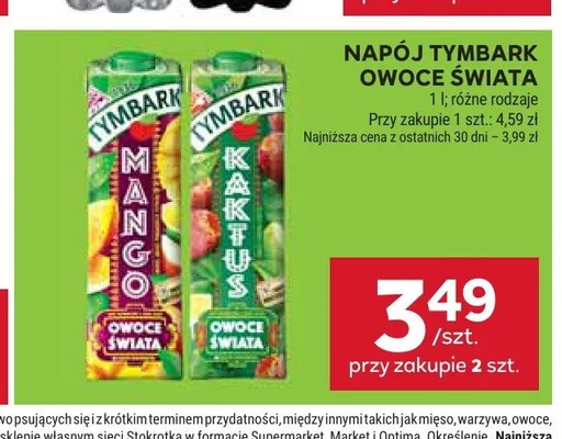 Napój Tymbark Owoce Świata promocja w Stokrotka