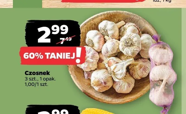 Czosnek 3-pak promocja w Netto