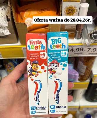 Pasta do zębów Aquafresh Little Teeth 0-5 lat z motywem Psiego Patrolu promocja w Dino