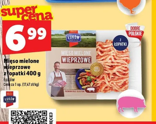 Mięso mielone wieprzowe z łopatki Łuków promocja w TOPAZ