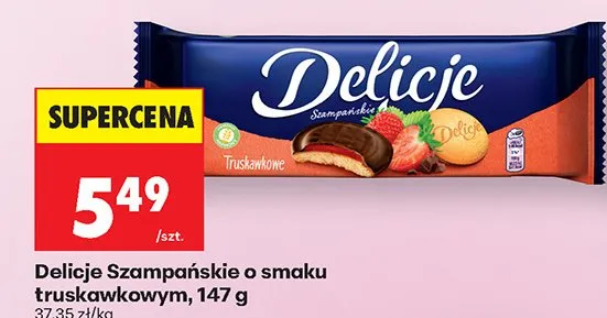 Szampańskie o smaku truskawkowym promocja w Biedronka