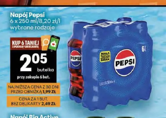 Napój Pepsi 6-pak 250ml promocja w Delikatesy Centrum