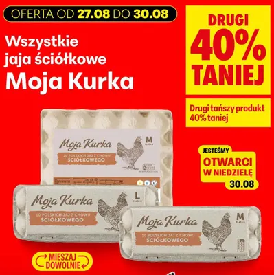 Jaja ściółkowe Moja Kurka promocja w Biedronka