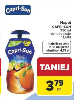 Napój CAPRI-SUN multi-vitamin promocja w Carrefour
