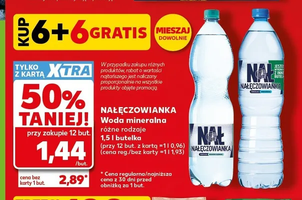 Woda mineralna Nałęczowianka gazowana promocja w Kaufland