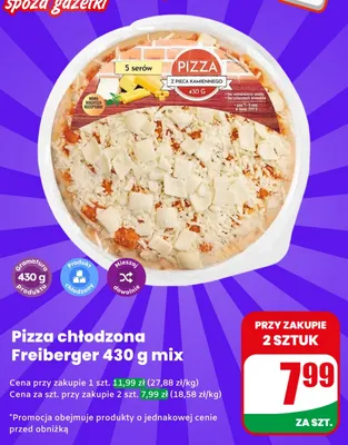 Pizza chłodzona Freiberger mix promocja w Dino